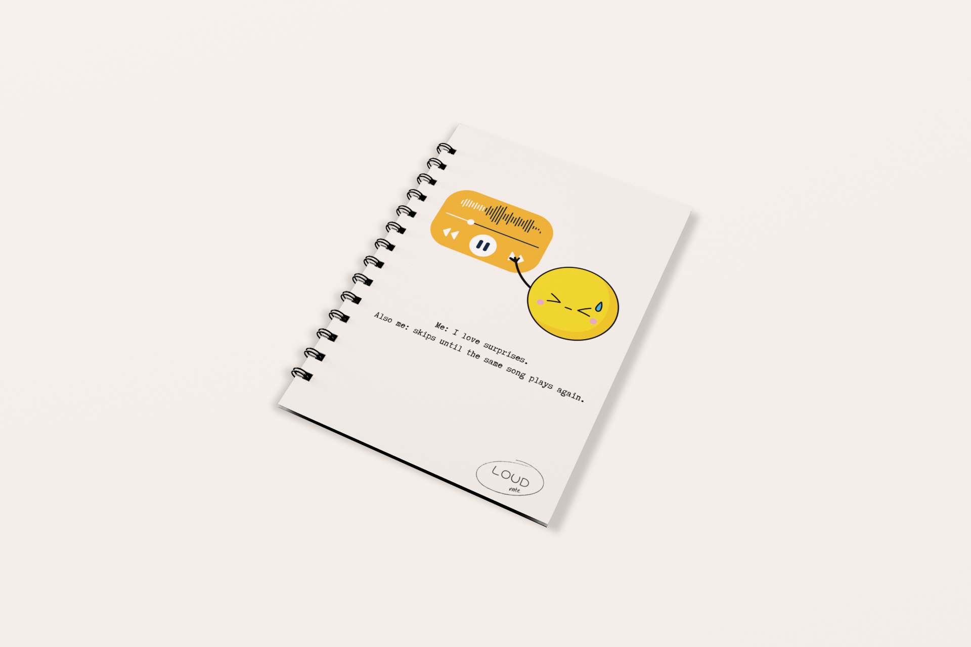 Feat. "That song again" - 5.5" x 8.5" - Notebook