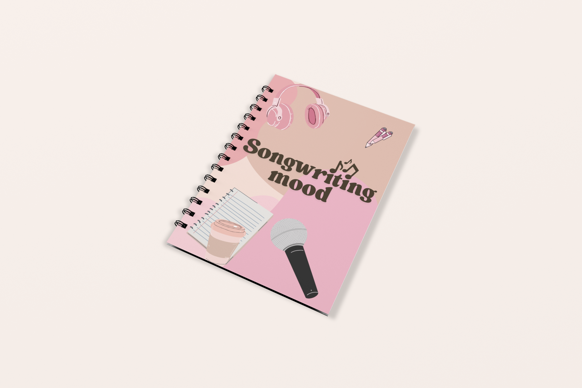 Songwriting mood - 5.5" x 8.5" - notebook